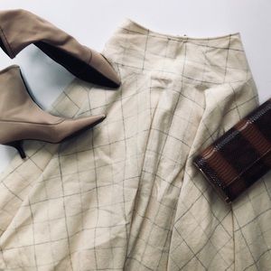 Vintage Cashmere Midi Skirt